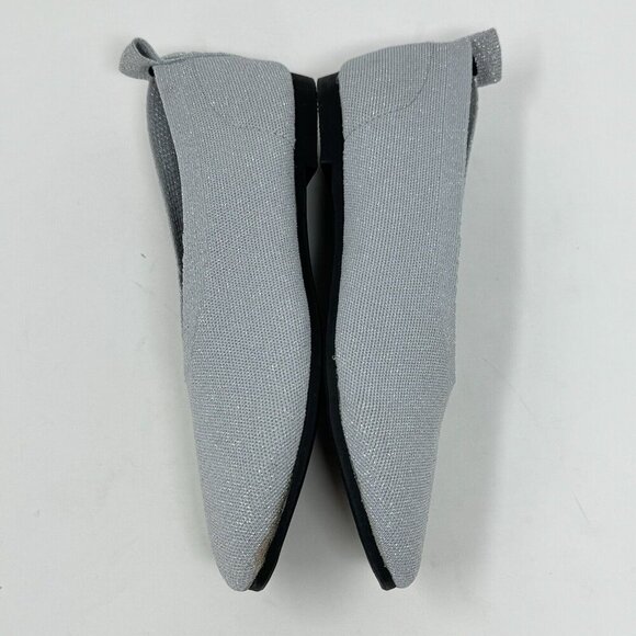 Bernie Mev New‎ York Metallic Silver Slip On Ballet Flat 5.5 (36) Pointed Toe - Picture 10 of 12